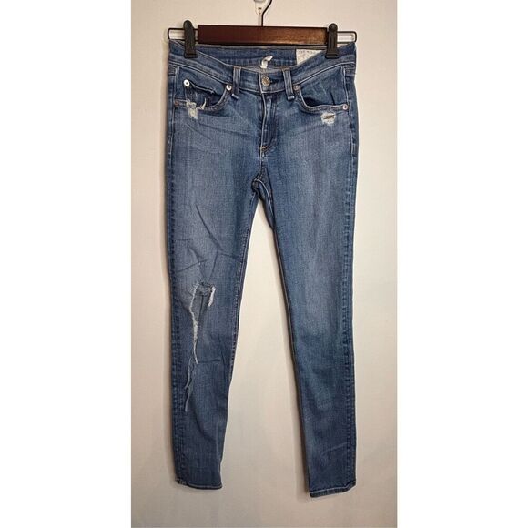 Rag & Bone EUC Kensington destroyed skinny jeans Size 00 - Picture 1 of 8